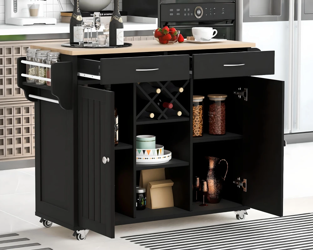 rolling island kitchen cart