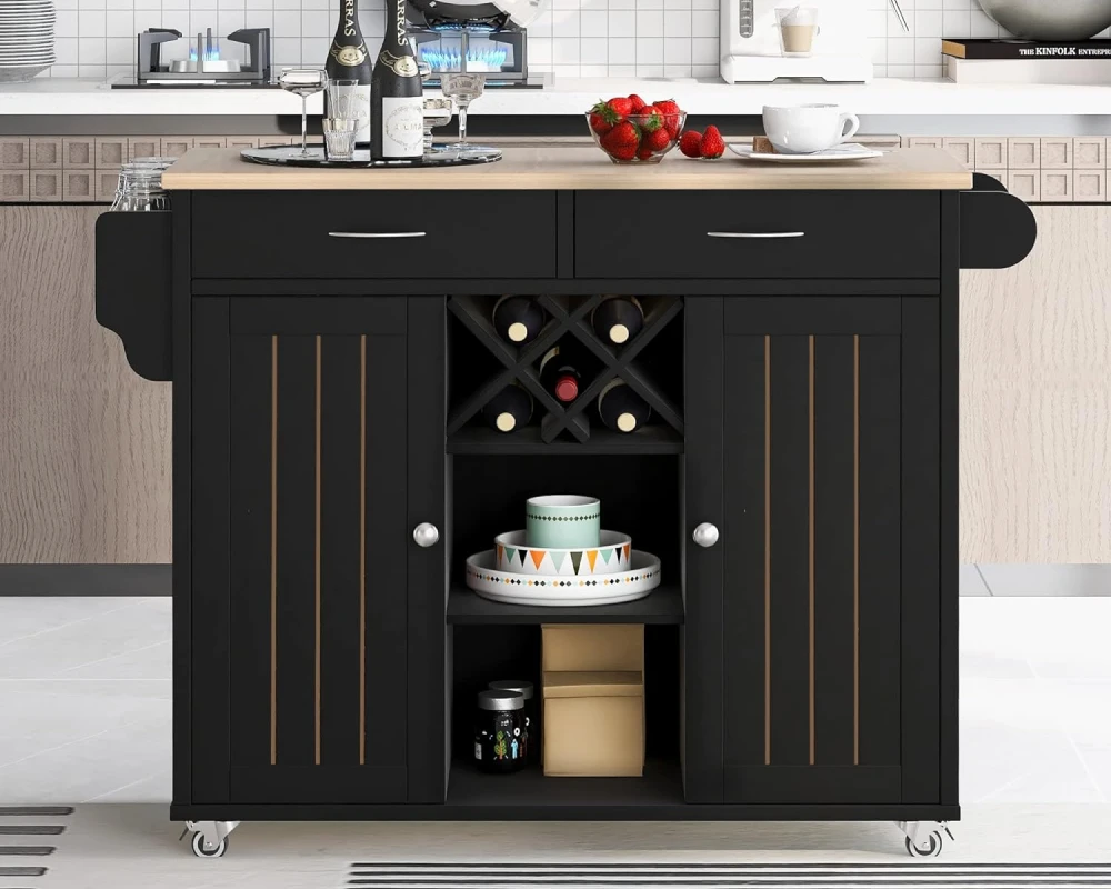 kitchen island on wheels with storage
